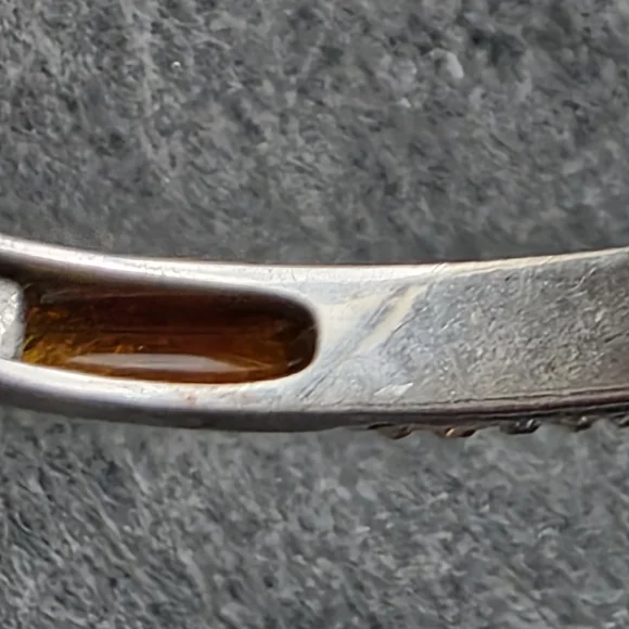 Sterling Silver Tested 925 Rhinestone Hinged Bangle Bracelet Vintage 13.6 Grams - Picture 12 of 12